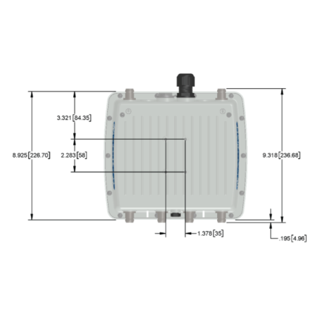 MultiTech Conduit® IP67 Base Station Dimensions