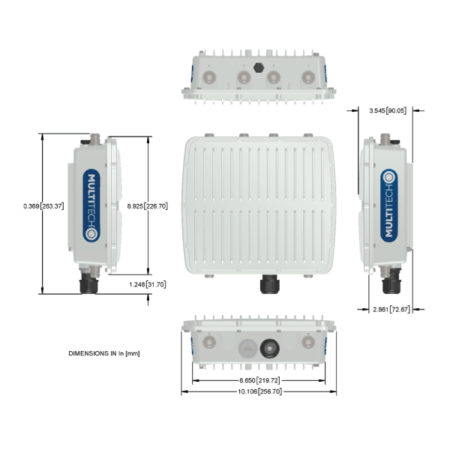 MultiTech Conduit® IP67 Base Station Dimensions