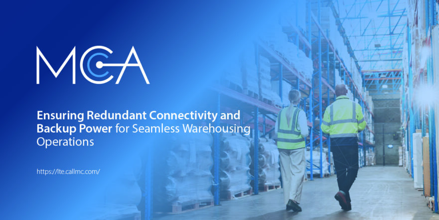 warehouse workers relying upon 5G connectivity to ensure warehouse redundancy and backup power for seamless operations